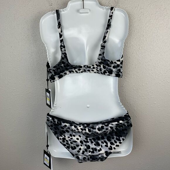 NWT DKNY Two-Piece Animal Print Swim Suit Size M - Picture 5 of 6